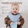 3pcs/set baby feeding bib 음식 등급 실리콘 BPA 무료 스낵 컵 핸들 아이 해바라기 선글라스 어린이 주방 테이블웨어 231229