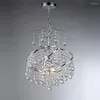 Ljuskronor i Tiffany RL2568 CESEAR SILVER CRYSTAL CHANDLELIER CANLIER SUSPENSION LUMINAIRE