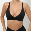 Traje de yoga Sexy Sujetador deportivo para mujeres 1/2 Media taza Deporte Lycra Gimnasio Top Verde Rosa Azul Rojo Negro Deportivos Bralette Mujer