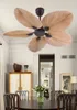 High Quality Manufacture Factory Natural Breeze Palm Leaf Fan Blades 220V Remote Control Ceiling Living Room1717038