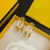 Earrings Designer For Women 925 Sterling Silver Glolor Hoop Stud Elegant Letter With Gift Box Women Party Weddings Jewelry