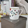 Tasses de créateurs en porcelaine, tasse à lait de petit déjeuner, tasse en céramique tulipe, Style pastoral, tasse à café pour la maison des filles avec boîtes