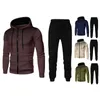 Männer Trainingsanzüge 2023 Herbst/Winter Casual Sport Set Mock Neck Zipper Strickjacke Top Hosen Boutique