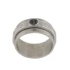 Draaibare digitale gravure 925 sterling zilveren oude ring dubbellaags overlappend logo decompressie all-match trend Jewelry272a