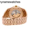 Audemar Pigue Relógio Ap Swiss Automático Mecânico Royal Oak Auto Rose Gold Men Pulseira 15400or.oo.1220or.02