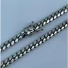 Цепочка Miami Cuban Link, сплошное серебро 925 пробы, тяжелая, 6 мм, 24 Box Lock242z