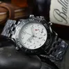 ساعات للرجال مشاهدة الكوارتز عالية الجودة مصمم الساعات 42 ملم الصلب حزام حزام حزام الياقوت chronograph حركة الرسغ