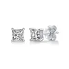 stud earring D Color Princess Cut Moissanite Boucle d'oreille s925 Sterling Sliver Plaqué avec des boucles d'oreilles en or blanc 18 carats pour femmes Fine Jewel330B