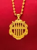 Pendentif Colliers Hard Gold Abacus Vietnam Collier pour femmes Couleur durable Collares Para Mujer Minorité