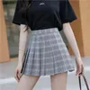 Gonne Estate Donna Plaid Stampa Gonna 2023 Casual Vita alta Studente Pieghettato Harajuku Carino Dolce Ragazze Mini Dance Feminina