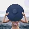 Berets Beach Hats For Women Foldable Oversized Wide Brim Straw European And American Seaside Resort