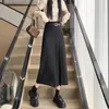 Skirts Pleated Women Solid Summer Daily Korean Style All-match Simple Spring Preppy Elegant Mid-calf Slim 2023 High Waist