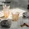MHW-3BOMBER 130ml Glass Coffee Cup Art Wine Glasses Vacuum Electroplated Anti-scald Water Mugs Chic Home Barista Accessories 231228