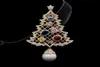 2022 Luxur Designer Pearl Brosch Christmas Tree Pin For Women With Cubic Zirconia Fashion Jewelry Kvinnlig nyårsgåva7173903