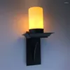 Wandlamp Amerikaanse Vintage Kaarshouder Vorm Industriële Stijl Lampen Woonkamer Gang Trap Gangpad Art Deco LED Verlichting E14