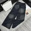 Klassieke bedrukte jeansbroek voor dames Ontwerp Gradiënt Denim Broek Mode Hoge taille broek Jean