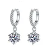 1 quilat diamante Joyas Plata de Ley 925 GRA VVS Moissanite Studs Classic Fancy Brincos para garotas de festa
