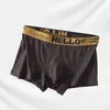 Boxer pour hommes, sous-vêtements en coton, confortable, couleur unie, Simple, respirant, doux pour la peau, taille moyenne, Angle plat