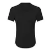 LL075 Yoga Fitness Top T-shirt SportsTank Maniche corte in cotone Camicia da corsa Quick Dry Gym Collant Tee Abiti da allenamento per le donne Jogging