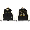 Rhude Floral Embroidery Badge Baseball Uniform Bomber Jacket 23FW High Street Trendカジュアルメンズアンドレディース秋