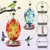 Autres fournitures d'oiseaux Coloré Hummingbird Food Feeder Soufflé à la main Verre Buveur Bol d'alimentation pour cour extérieure Perroquet Accessori9553720