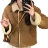 Kvinnors jackor khaki tjocka koreanska vinter kvinnliga stava färg casual mode kontor damer ensamma enkla kvinnor rockar