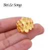 Jewellery ring Dubai 24K gold color rings for women wedding party gifts luxury resizable ring African French girls of the rings193r