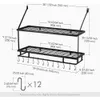30インチキッチンポットラックストレージと組織マットブラック2ティア壁棚ポット用パン12フック231228