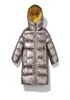 Modna designerska dzieci 039s Ubranie Dzieci Kurtka dla dzieci Silver Gold Boys Hooded Coat Baby Emwear Parka Girl3004298230