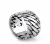 Punk Biker Sieraden Brede Kettingringen Boeddha Ring Rock Titanium Roestvrij Stalen Ring Vinger Art Retro Drop 9984708