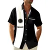 Chemises décontractées pour hommes Blouses graphiques masculines Instrument de musique Imprimer Plus Taille Chemise à manches courtes Col rabattu Tops Camisas de Hombre