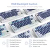 RK ROYAL KLUDGE M75 Gasket Mechanical Keyboard 24G WirelessBluetoothUSB 75% RGB Swappable Gaming with Display 231228