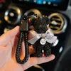 Interior Decorations Keychain Pendant Violent Bear Diamond Car Remote Control Chain Ring Lanyard Personality For Men And Women Drop De Otggi