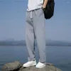 Herenbroeken Heren Katoen Linnen Rechte pijpen Losse broek met trekkoord Streetwear Casual Outdoor Sport Effen Koreaans Man