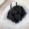 Berets Women Hat Round Cap Russia Style Earmuffs Fluffy Winter Warm Ear Protection Beanies Plush Natural Fur