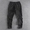 Herrbyxor retro last tvättade nödställda byxor casual wear multi-fockets modeverktyg överdimensionerade elestic midjekläder