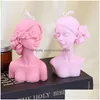 Altre forniture per feste festive Stampo per candele Stampi per sile 3D Occhi chiusi Ragazza Candele fai da te Gesso Sapone Strumento per la creazione di oggetti artigianali Decorazione della casa Dhtpa