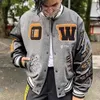 Off mode original tung industri broderad basebollkläder europeisk och amerikansk mode ow casual män och kvinnor high street trend jacka