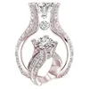 خاتم ماس أنثى فاخر من Choucong 18kt Rose Bolding خاتم زفاف خمر حلقات خطوبة للنساء 227n