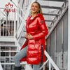 Dames Trenchcoats Astrid 2023 Winterjas Dames Parka's Vrouwelijk Met Capuchon Rits Modieus Zachte Stijl Warm Lang Voor Hoge kwaliteit