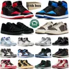 Мужские баскетбольные кроссовки Satin Bred 1s Jumpman 1 Black Phantom Reverse Mocha Lost and Found Royal Reimagined Spider UNC Toe мужские женские кроссовки для спорта на открытом воздухе 36-47