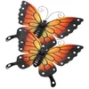 庭の装飾2 PCS家の装飾錬鉄製の蝶の壁の装飾ペンダント蝶飾り飾り彫刻吊り下げ吊り金属
