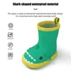 shoes 2022 Cartoon Rain Boots For Boys Girls Cute Kids Shark Boots Toddler Waterproof Children 16Y Boots Shoes Eva Lightweight Boot