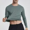 LU Men Yoga Outfit Sports Long Sleeve T-shirt Mens Sport Style Shirts Training Fitness Clothes Training Elastic Quick Dry Sportwear Top Plus Size 5XL 546