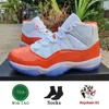 Nike Air Jordan 11 Retro Jorden11s أحذية كرة السلة للنساء والرجال حذاء رياضي Jumpman منخفض 72-10 بنفسجي نقي الكرز بارد رمادي ولدت Concord Gamma Blue Space Jam Sneakers