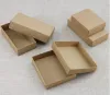 10 sizes Kraft Black White Cardboard Box With Lid Kraft Paper Blank Carton Box DIY Craft Gift Packaging Boxes ZZ