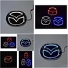 Bilklistermärken för Mazda 2 3 6 8 CX7 Ny 5D Standard Badge Logo Lamp Special Modified LED Light 10CM8CM120CM955C8780839 Drop Delivery AU DHAP3