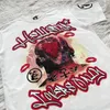 Hellstar Studios Lovers Tee Portrait Heart of Fire Men Women Cotton Cotton Shorted Sleeved Therts Upsons Cotton Tops Men Thirts Therts Summer Summer Tee Rock