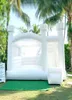 Activités de jeux de plein air Videur de mariage Cavalier gonflable blanc avec toboggan sautant Combo Sport de plein air Air Bounce House pour renta1664216