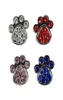 4 Colors Paw Style 10mm Rhinestone Diamante Dog Pet Charms DIY Slider Charms Personalized 6280379